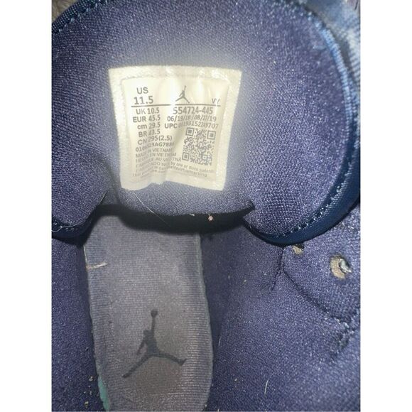 Air Jordan 1 Mid Sneakers Size 11.5 Obsidian black/Sanded purple - Picture 5 of 5